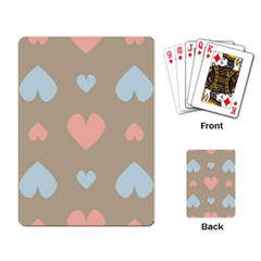 Hearts Heart Love Romantic Brown Playing Cards Single Design by Sapixe