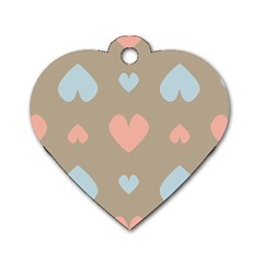 Hearts Heart Love Romantic Brown Dog Tag Heart (one Side) by Sapixe