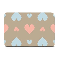 Hearts Heart Love Romantic Brown Plate Mats by Sapixe