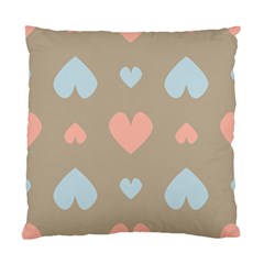 Hearts Heart Love Romantic Brown Standard Cushion Case (one Side) by Sapixe