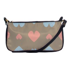 Hearts Heart Love Romantic Brown Shoulder Clutch Bag by Sapixe