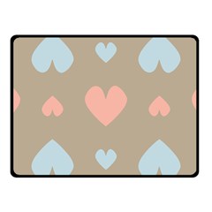 Hearts Heart Love Romantic Brown Fleece Blanket (small) by Sapixe