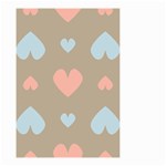 Hearts Heart Love Romantic Brown Small Garden Flag (Two Sides) Front