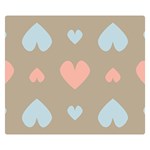 Hearts Heart Love Romantic Brown Double Sided Flano Blanket (Small)  50 x40  Blanket Front