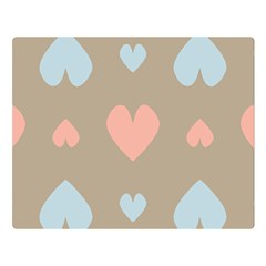 Hearts Heart Love Romantic Brown Double Sided Flano Blanket (large)  by Sapixe