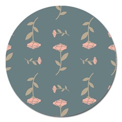 Florets Roses Rose Flowers Flower Magnet 5  (round) by Sapixe