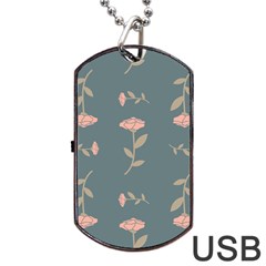 Florets Roses Rose Flowers Flower Dog Tag Usb Flash (one Side) by Sapixe