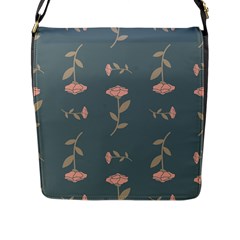 Florets Roses Rose Flowers Flower Flap Closure Messenger Bag (l) by Sapixe