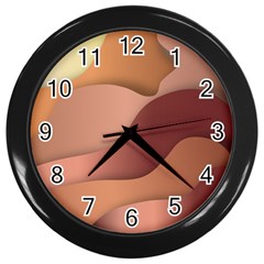 Autumn Copper Gradients Copyspace Wall Clock (black) by Sapixe