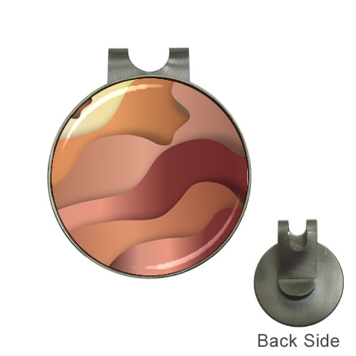 Autumn Copper Gradients Copyspace Hat Clips with Golf Markers