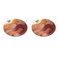 Autumn Copper Gradients Copyspace Cufflinks (oval) by Sapixe