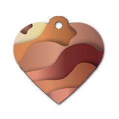 Autumn Copper Gradients Copyspace Dog Tag Heart (two Sides) by Sapixe