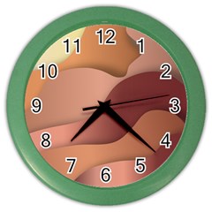 Autumn Copper Gradients Copyspace Color Wall Clock by Sapixe