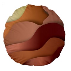 Autumn Copper Gradients Copyspace Large 18  Premium Round Cushions by Sapixe