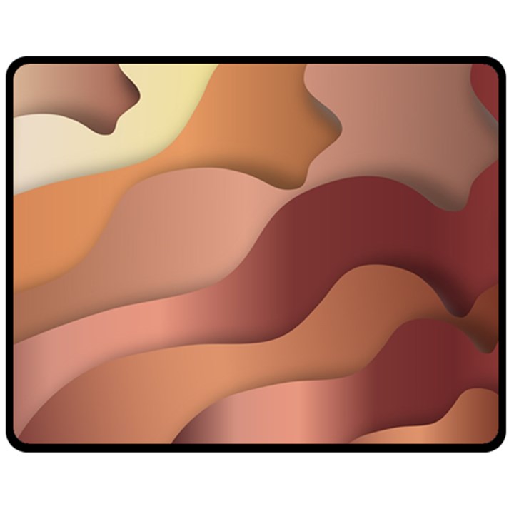 Autumn Copper Gradients Copyspace Double Sided Fleece Blanket (Medium) 