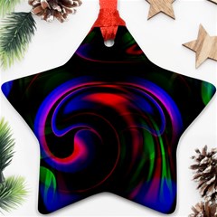 Swirl Background Design Colorful Ornament (star) by Sapixe