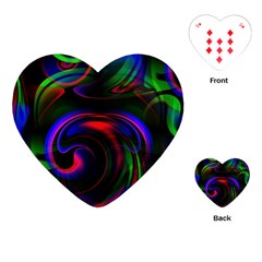 Swirl Background Design Colorful Playing Cards (heart) by Sapixe