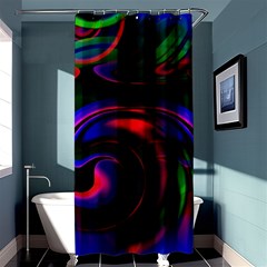 Swirl Background Design Colorful Shower Curtain 36  X 72  (stall)  by Sapixe