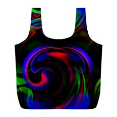 Swirl Background Design Colorful Full Print Recycle Bag (l) by Sapixe