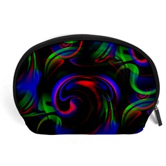 Swirl Background Design Colorful Accessory Pouch (large)