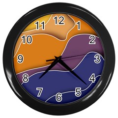 Autumn Copyspace Wallpaper Wall Clock (black) by Sapixe