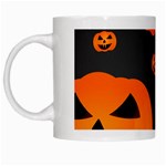 Halloween Pumpkin Autumn Fall White Mugs Left