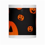 Halloween Pumpkin Autumn Fall White Mugs Center