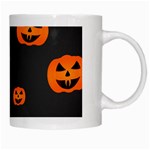 Halloween Pumpkin Autumn Fall White Mugs Right