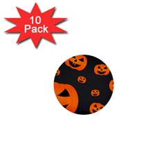 Halloween Pumpkin Autumn Fall 1  Mini Buttons (10 pack) 