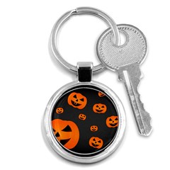 Halloween Pumpkin Autumn Fall Key Chains (Round) 