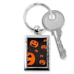 Halloween Pumpkin Autumn Fall Key Chains (Rectangle) 