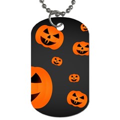 Halloween Pumpkin Autumn Fall Dog Tag (One Side)