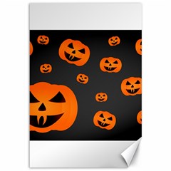 Halloween Pumpkin Autumn Fall Canvas 12  X 18  by Sapixe