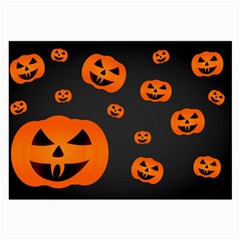 Halloween Pumpkin Autumn Fall Large Glasses Cloth (2-Side)