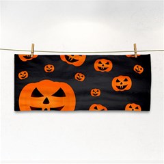 Halloween Pumpkin Autumn Fall Hand Towel by Sapixe