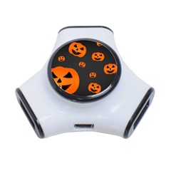 Halloween Pumpkin Autumn Fall 3-port Usb Hub by Sapixe