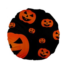 Halloween Pumpkin Autumn Fall Standard 15  Premium Round Cushions