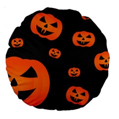 Halloween Pumpkin Autumn Fall Large 18  Premium Round Cushions