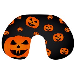 Halloween Pumpkin Autumn Fall Travel Neck Pillows by Sapixe