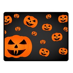 Halloween Pumpkin Autumn Fall Double Sided Fleece Blanket (small) 