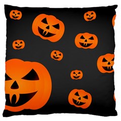 Halloween Pumpkin Autumn Fall Large Flano Cushion Case (One Side)