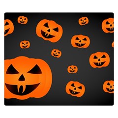 Halloween Pumpkin Autumn Fall Double Sided Flano Blanket (small)  by Sapixe