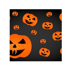 Halloween Pumpkin Autumn Fall Small Satin Scarf (Square)