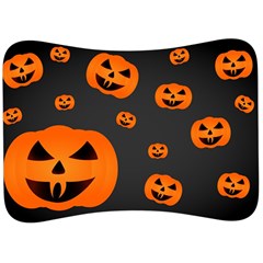 Halloween Pumpkin Autumn Fall Velour Seat Head Rest Cushion