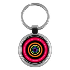 Neon Light Abstract Pattern Lines Key Chains (round)  by Sapixe