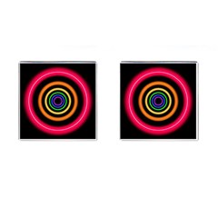 Neon Light Abstract Pattern Lines Cufflinks (square) by Sapixe