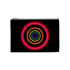 Neon Light Abstract Pattern Lines Cosmetic Bag (medium) by Sapixe