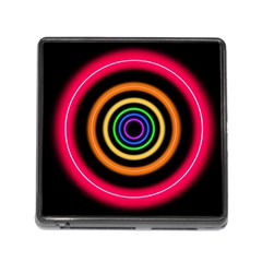 Neon Light Abstract Pattern Lines Memory Card Reader (square 5 Slot) by Sapixe