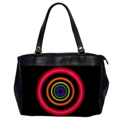 Neon Light Abstract Pattern Lines Oversize Office Handbag by Sapixe