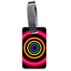 Neon Light Abstract Pattern Lines Luggage Tags (one Side)  by Sapixe